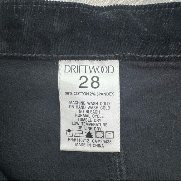 Driftwood Black Corduroy Southwestern Aztec Embroidered Skirt Size 28 NWT - Picture 6 of 9